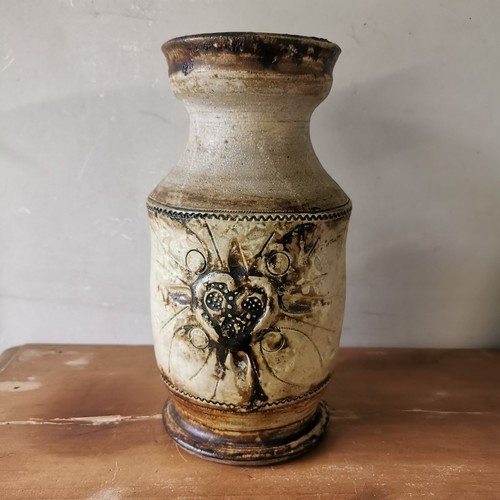 Vase céramique vintage signé - vase,